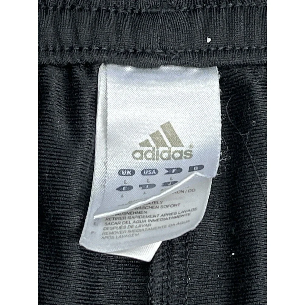 Mens Adidas Wide Leg Baggy Track Pants size Large Black Pink